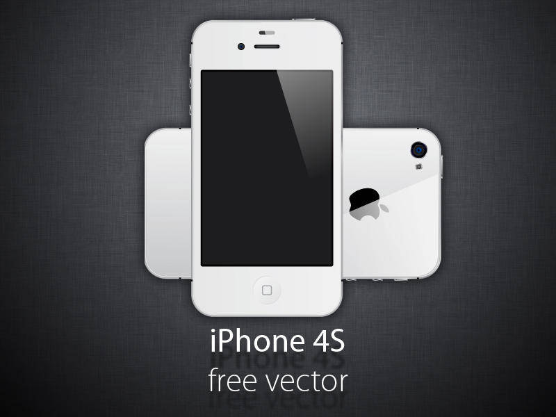 IPhone 4S white free vector