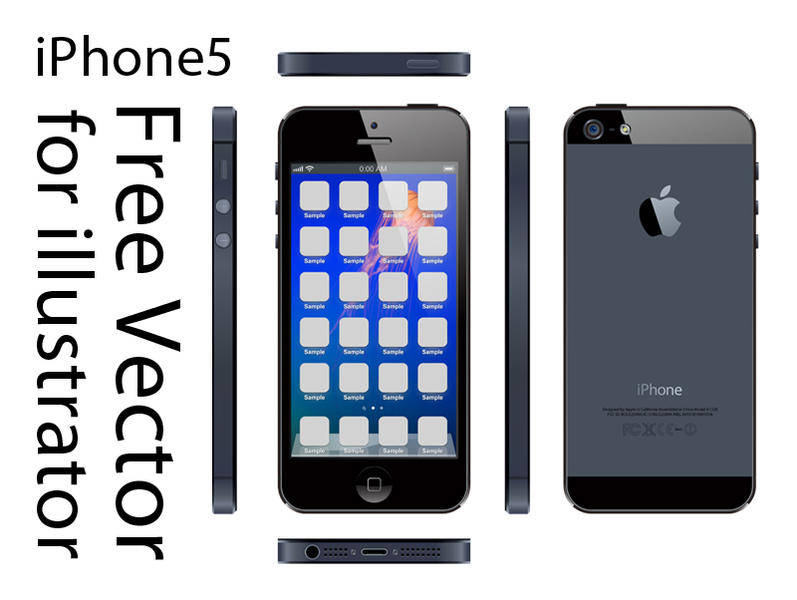 IPhone5 Free Vector for illustrator
