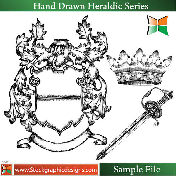 Hand Drawn Heraldic Elements