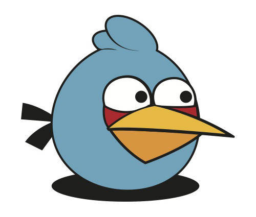 Blue Angry Bird Vector