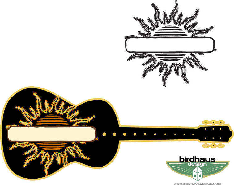 Sun Graphic and Guitar