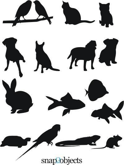 16 Pet Vector Silhouettes