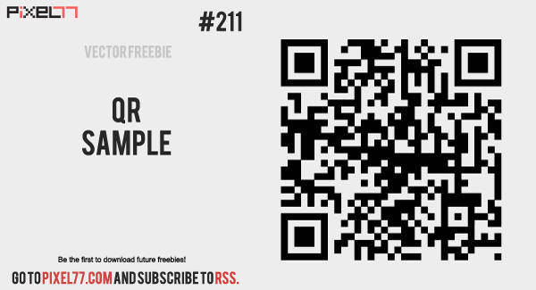 Free Vector of the Day #211: QR Sample
