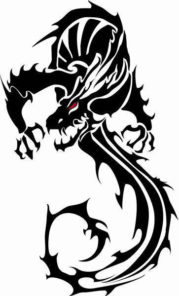 Black Vector Dragon