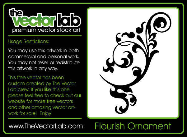 Vector Flourish Free Ornament