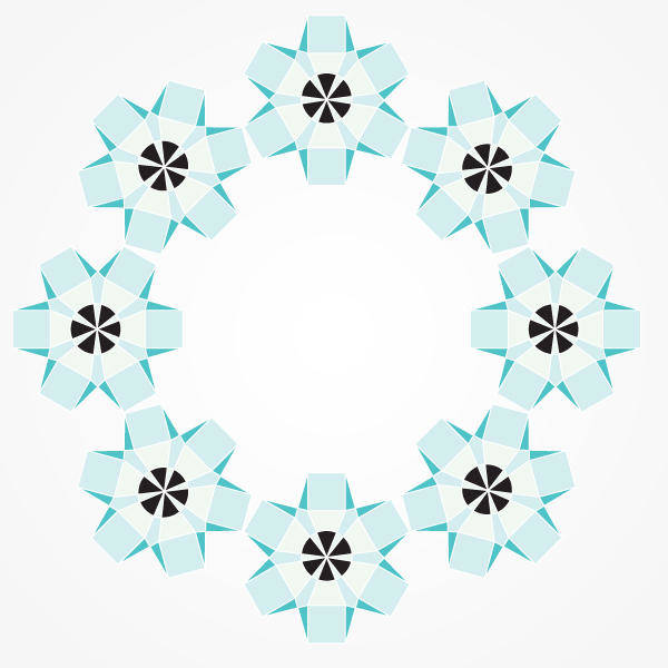 Free Abstract Flower Circle Vector