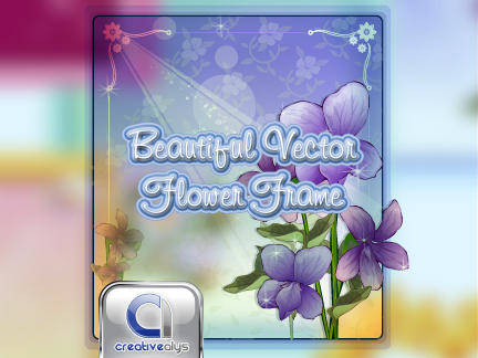 Beautiful Flower Frame in Vector