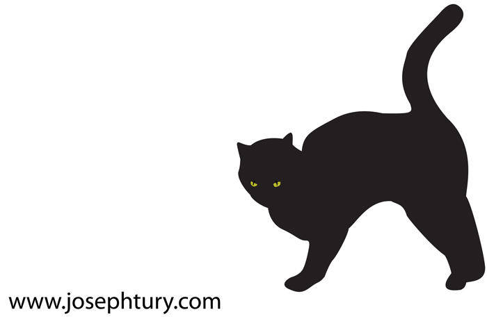 Black Cat Silhouette Vector
