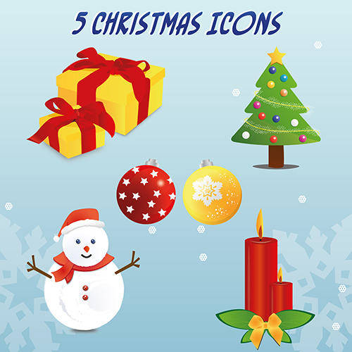 5 Christmas Vector Icons