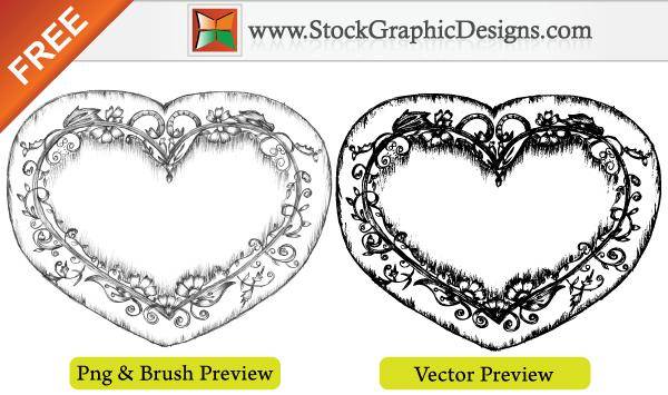 Lovely Sketchy Hand Drawn Heart Free Vector Illustration
