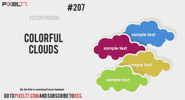 Free Vector of the Day #207: Colorful Clouds